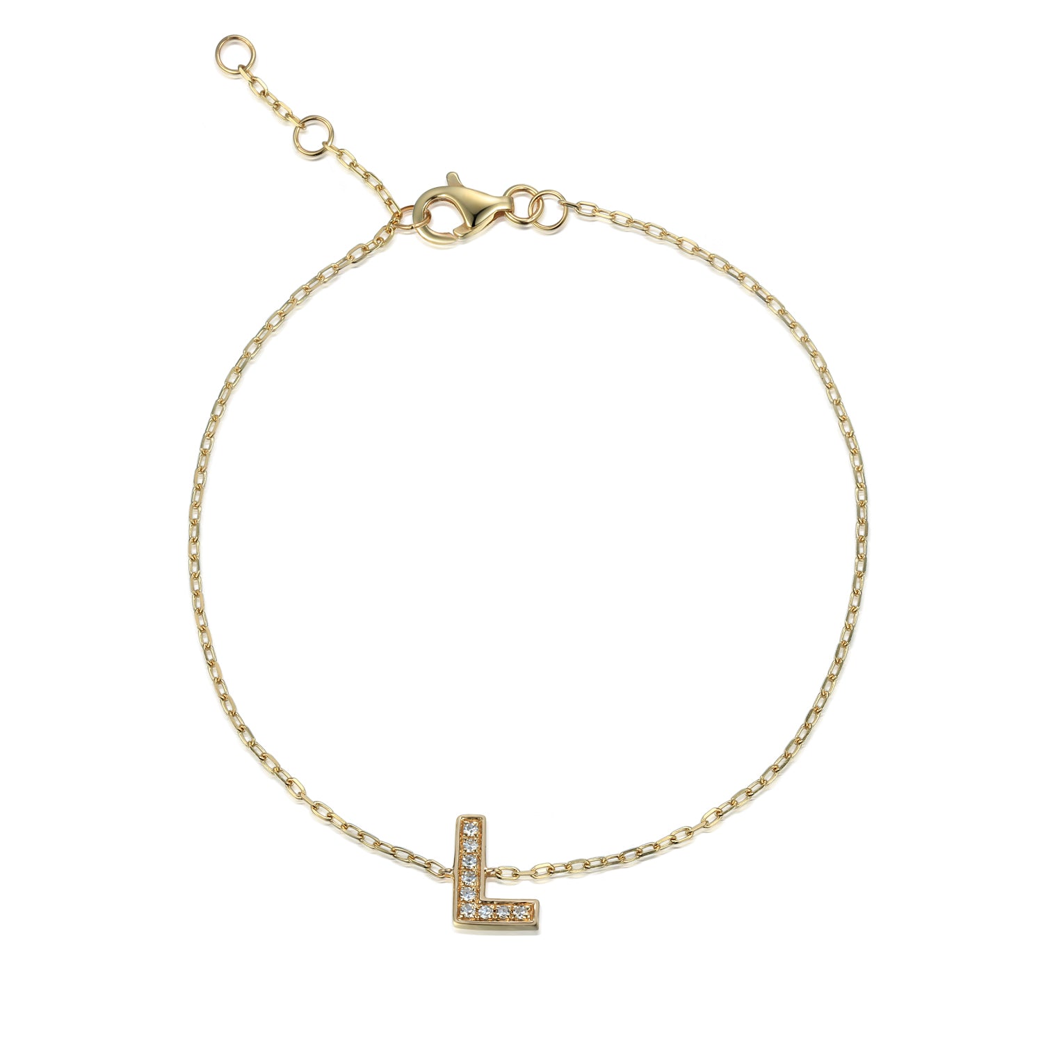 Diamond on sale initial bracelet