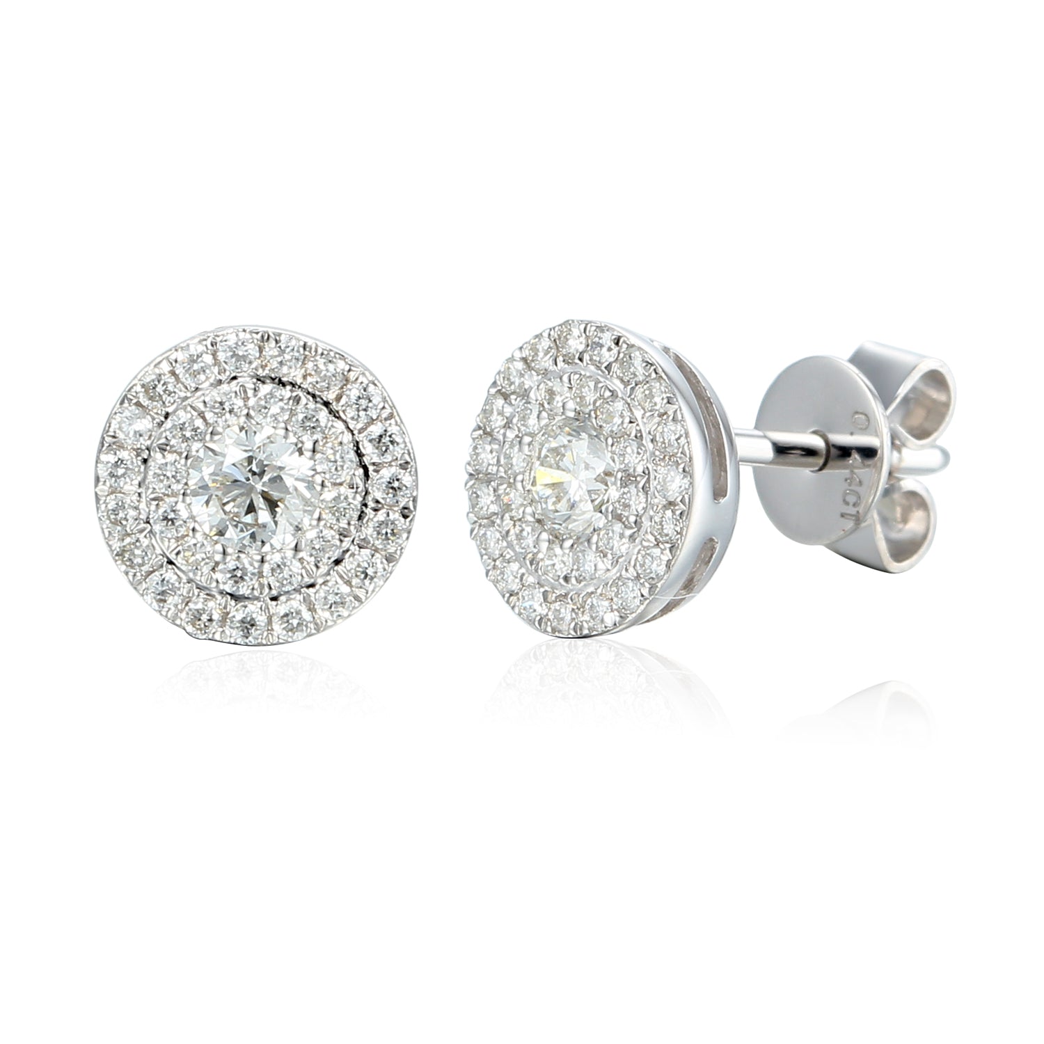 Double Row Diamond Cluster Earring – Ntinga Jewellery