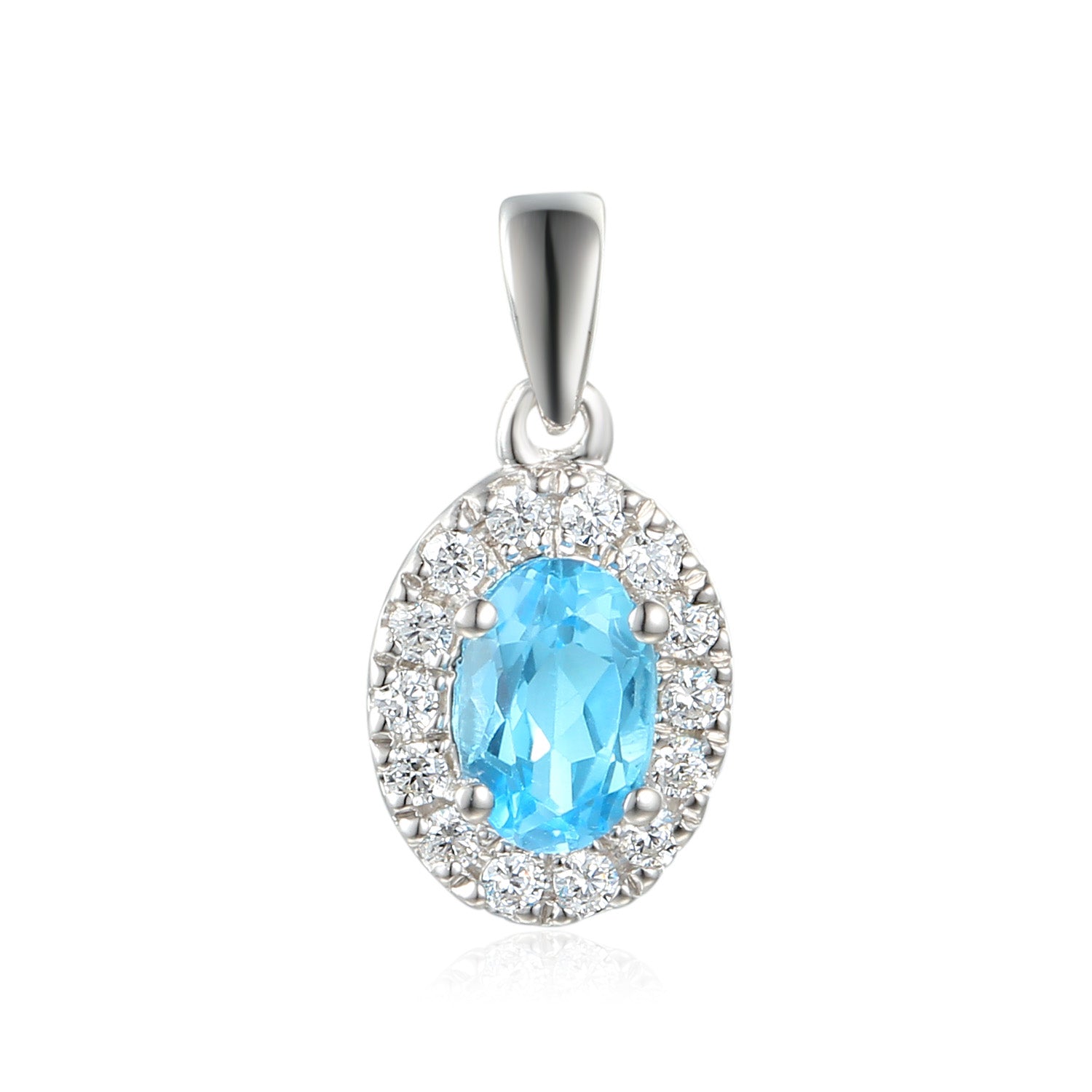 Oval 6x4mm Gemstone Cluster Pendant