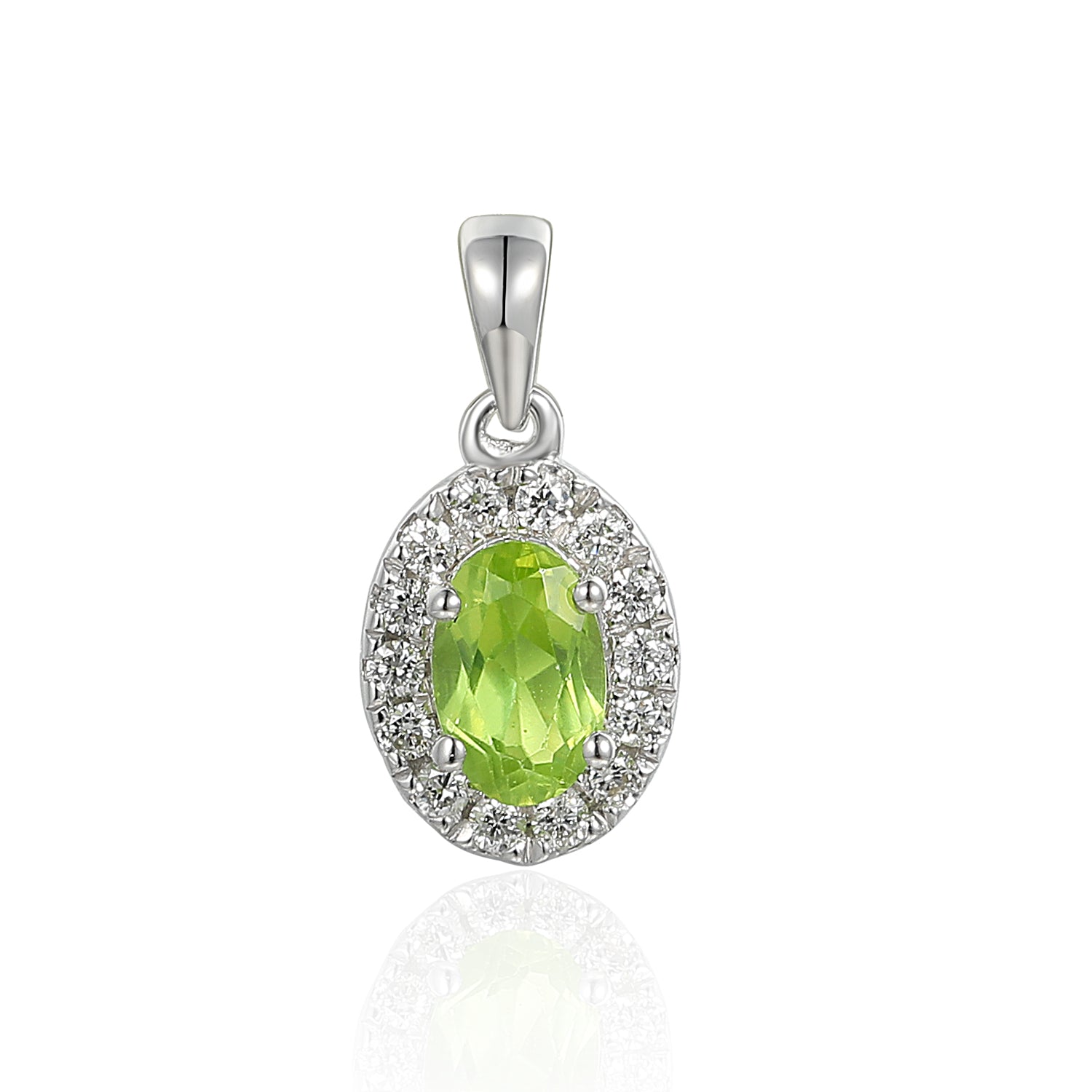 Oval 6x4mm Gemstone Cluster Pendant