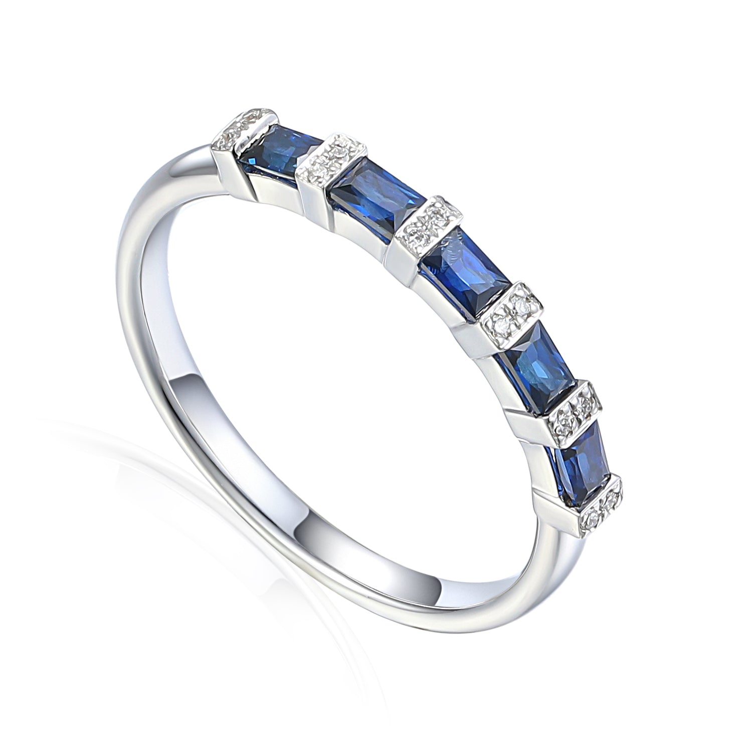 Baguette 2025 sapphire ring