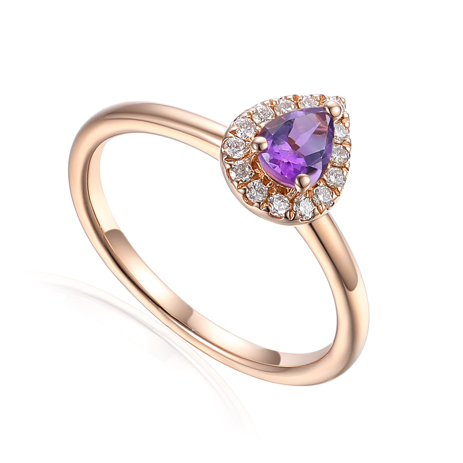 Amethyst hot sale pave ring