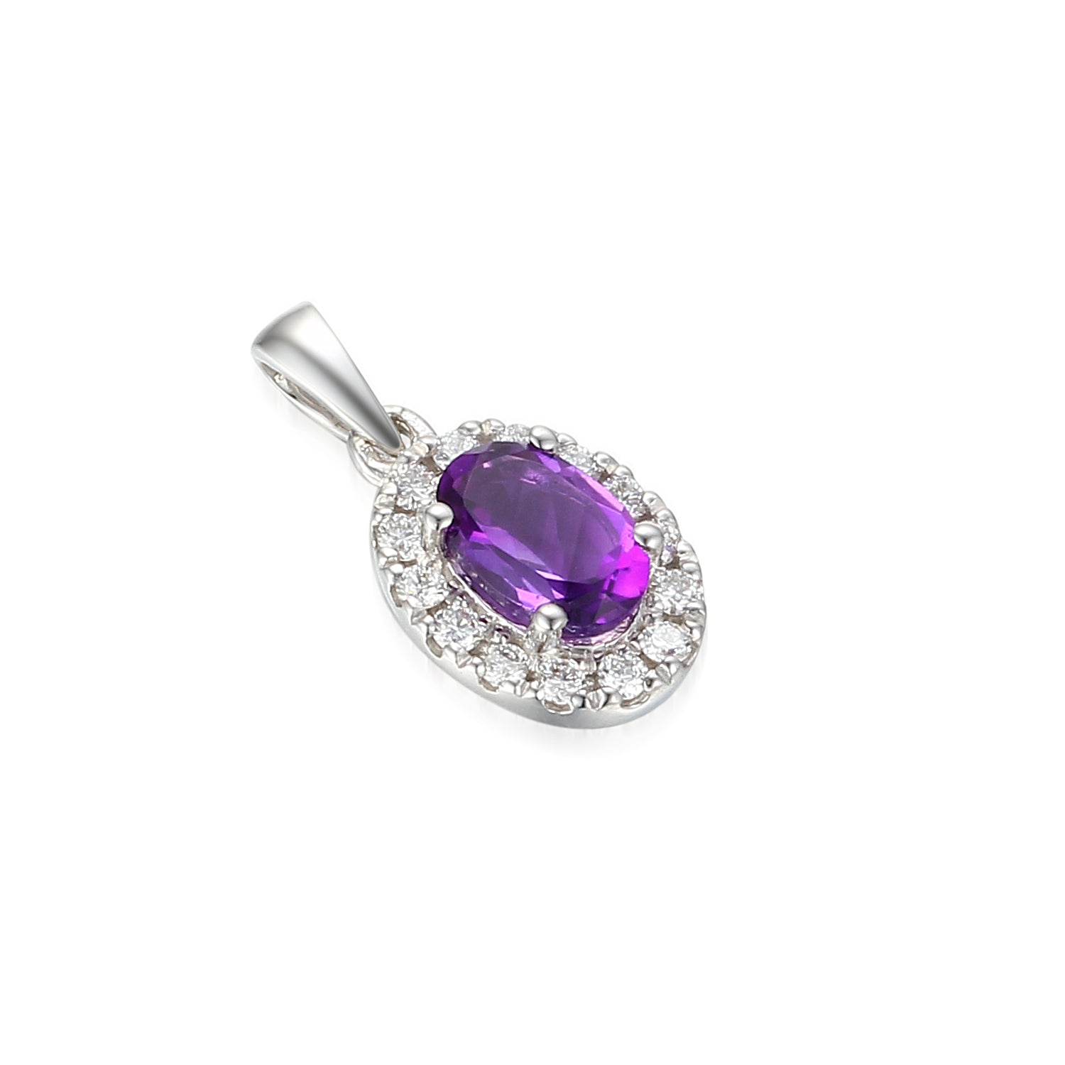 Oval 6x4mm Gemstone Cluster Pendant